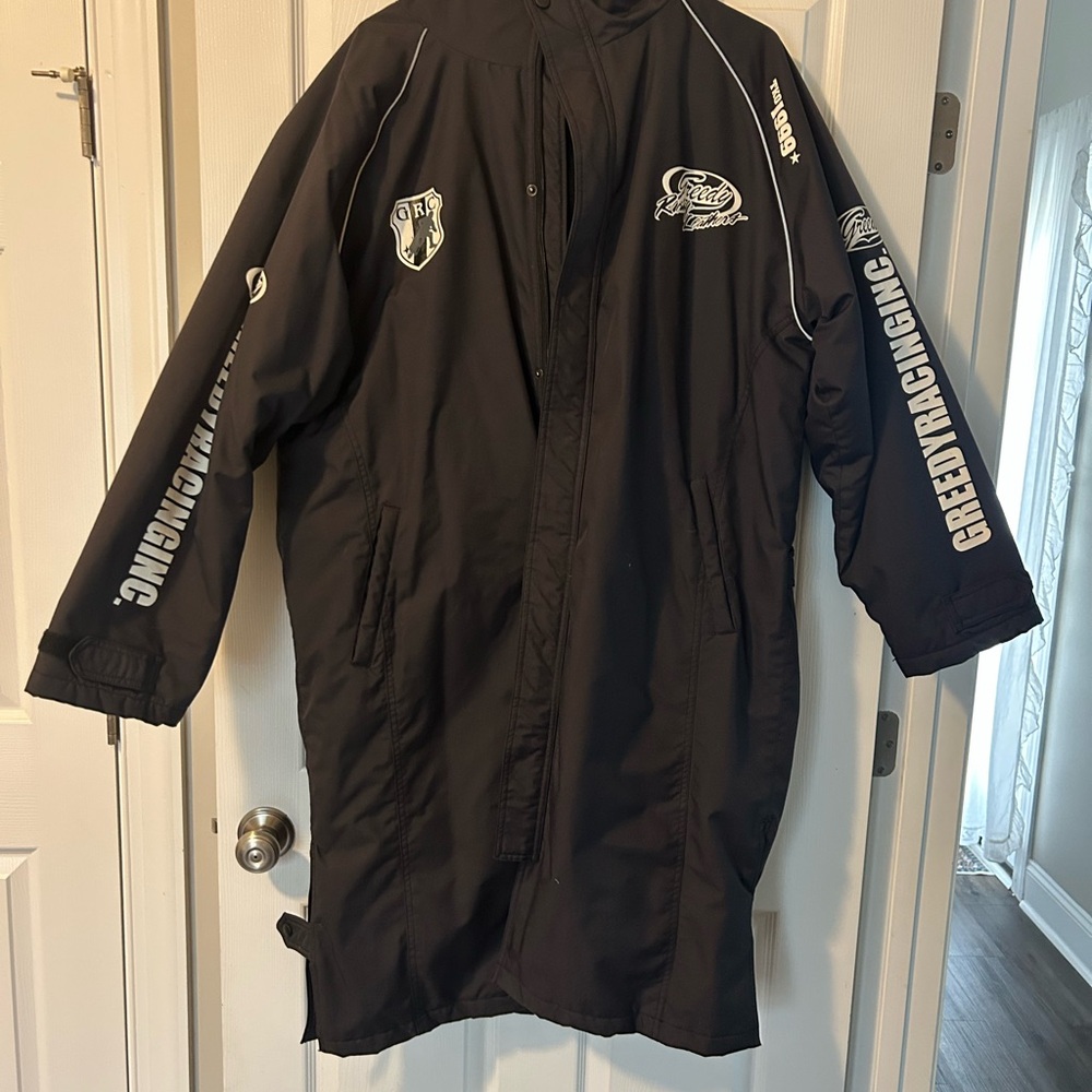 Mens motorcycle greedy racing trench coat